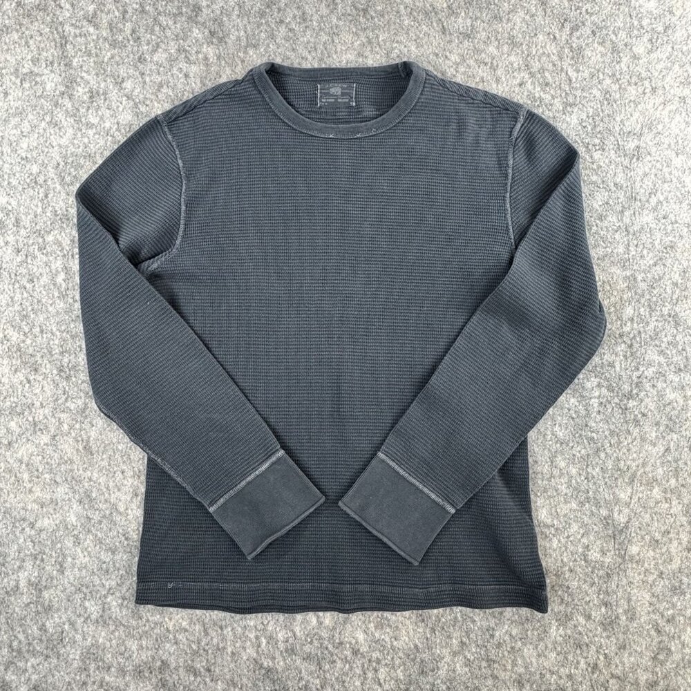 J Crew Mens Vintage Thermal Shirt Gray Oarsman Sz S/M? - Picture 2 of 8